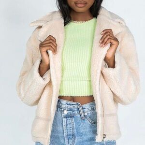 Princess Polly Women's Cream Jacket